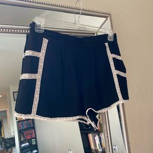 Lily white lace detail shorts.